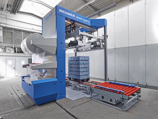 BEUMER has developed a new machine from the BEUMER stretch hood model range