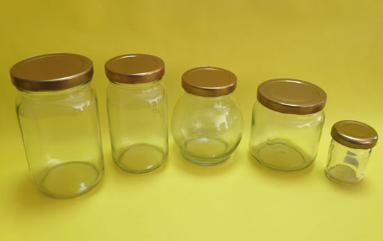 Surtido de envases de vidrio para alimentos