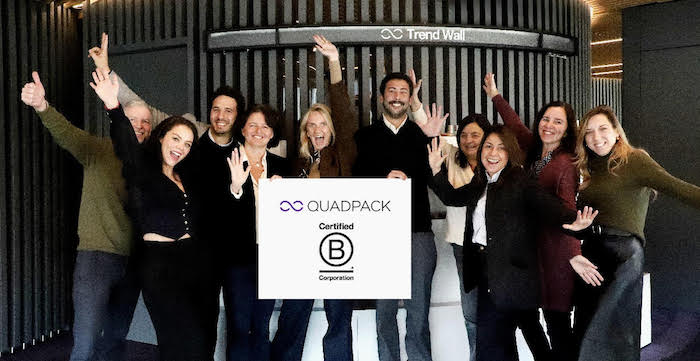 Quadpack renueva su certificación B Corp con una puntuación superior