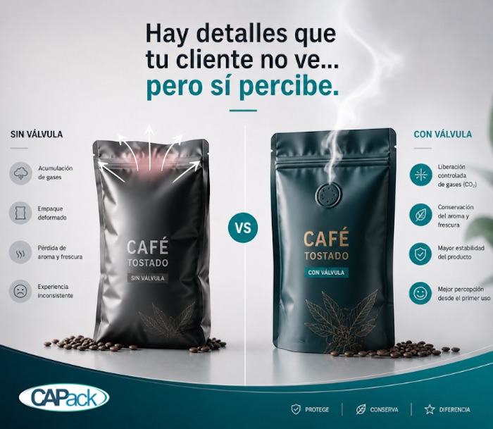 Empaque con válvula vs. sin válvula