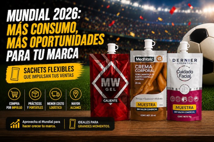 Mundial 2026: ¿Por qué los empaques sachet pueden convertirse en el mejor aliado para aumentar tus ventas?