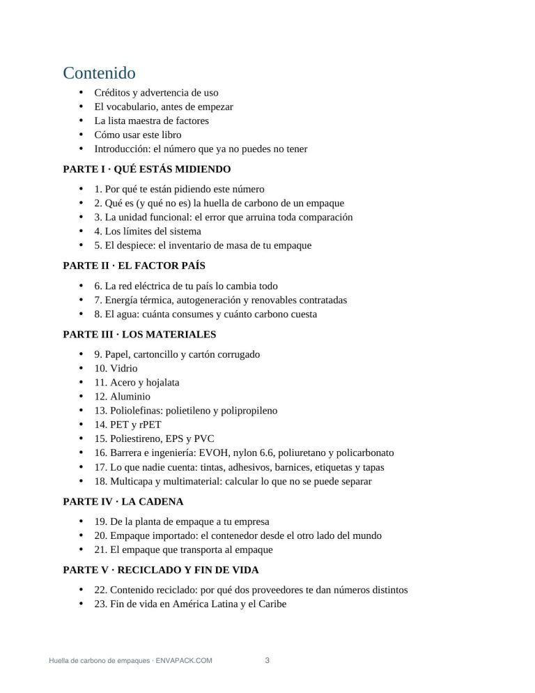 El contenido completo