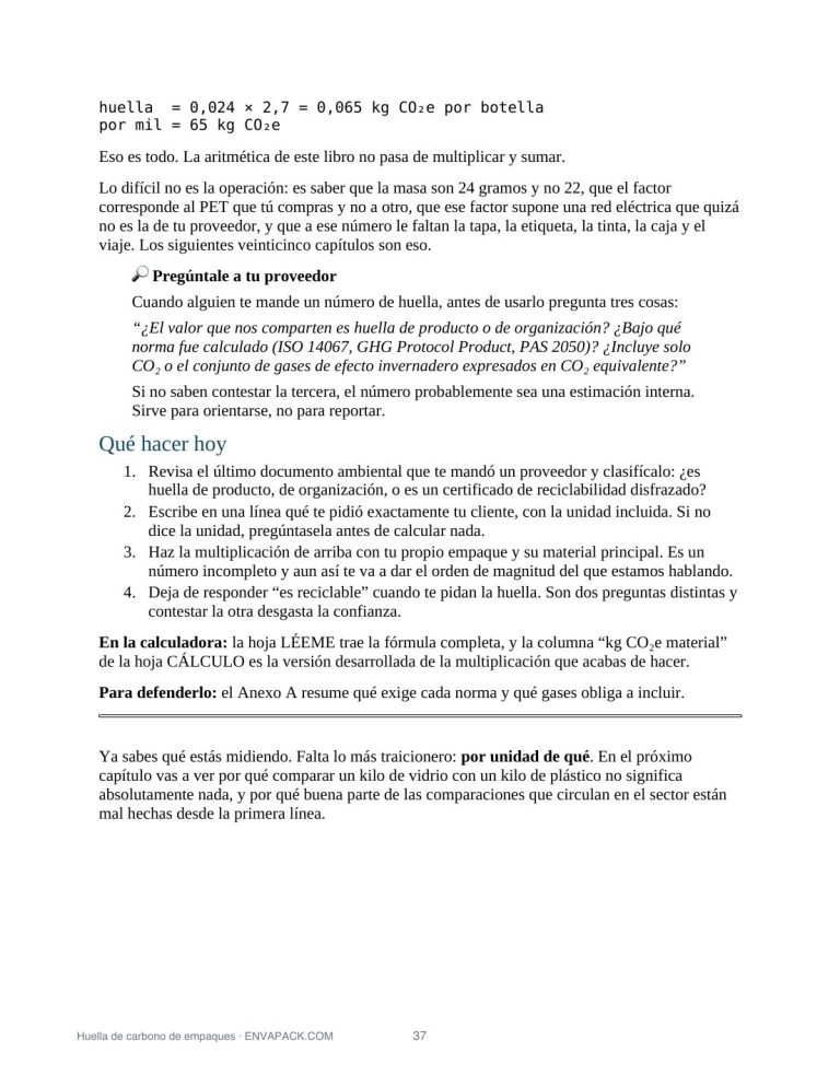 Un cálculo resuelto paso a paso